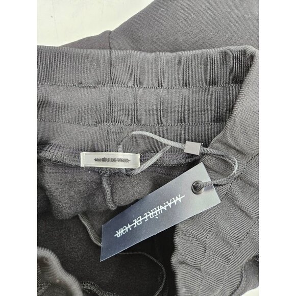 New Maniere De Voir Black Shorts Womens 8 Vegan Leather Pockets - Picture 5 of 8